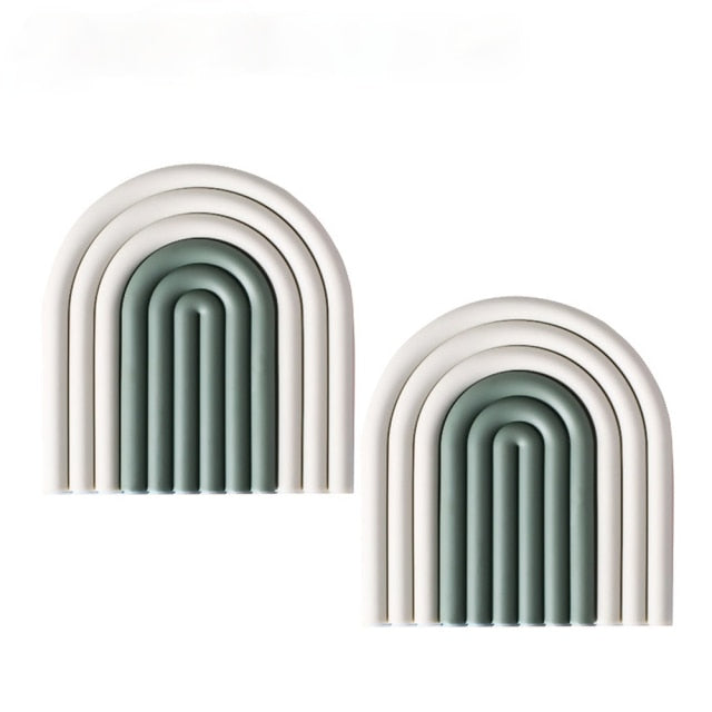 Nordic Style Rainbow Coasters (Set of 2) Hustle Nest