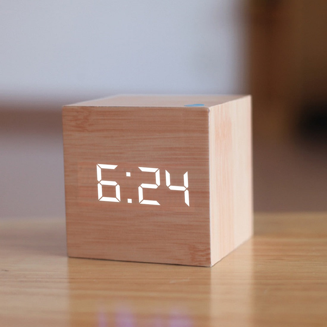 Simple Wooden Digital Clock Hustle Nest