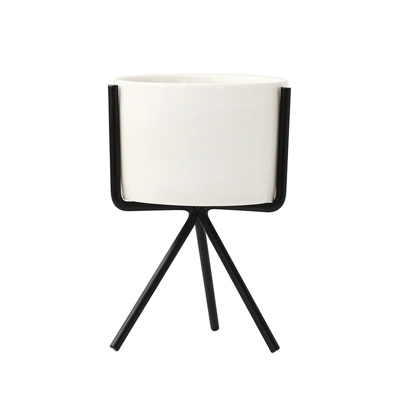 Nordic Style Ceramic Potter With Stand Hustle Nest