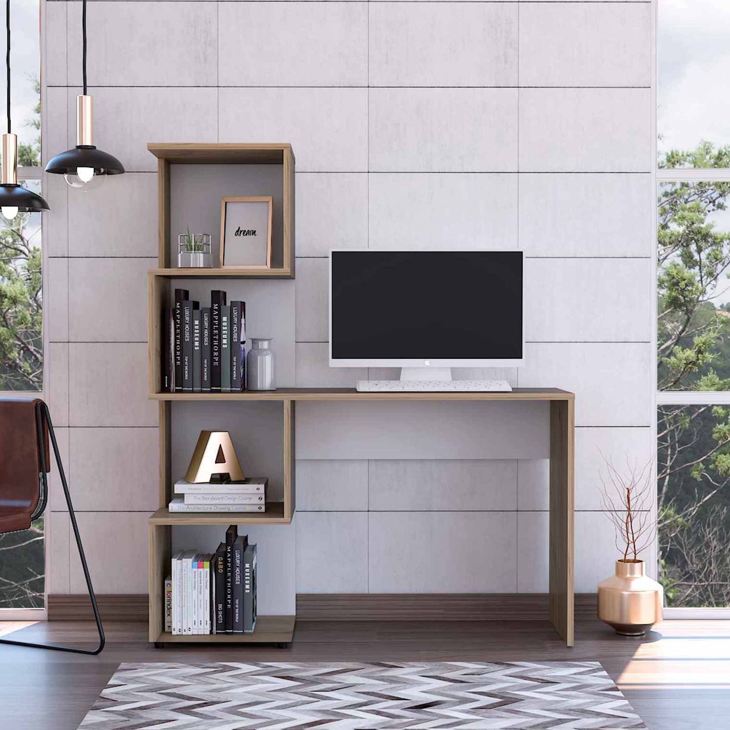 Morro Desk & Bookcase Hustle Nest