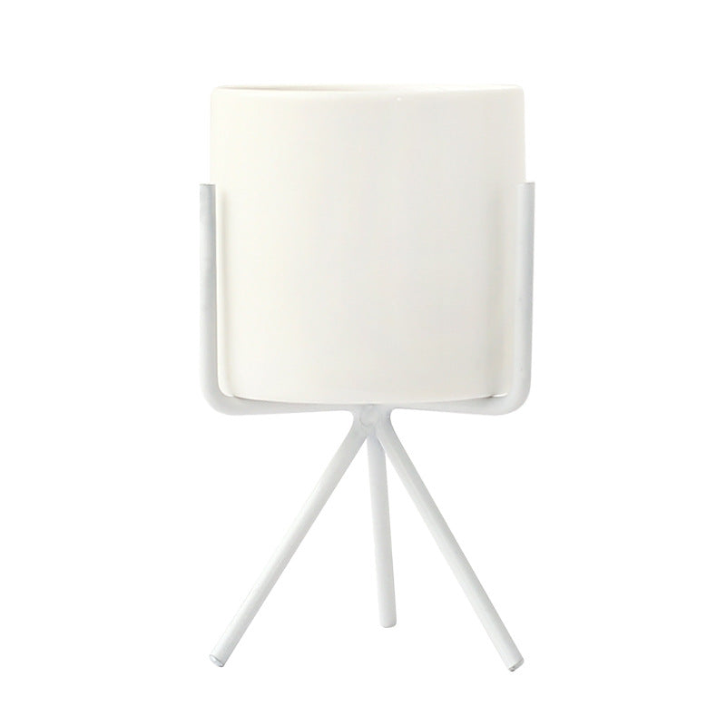 Nordic Style Ceramic Potter With Stand Hustle Nest