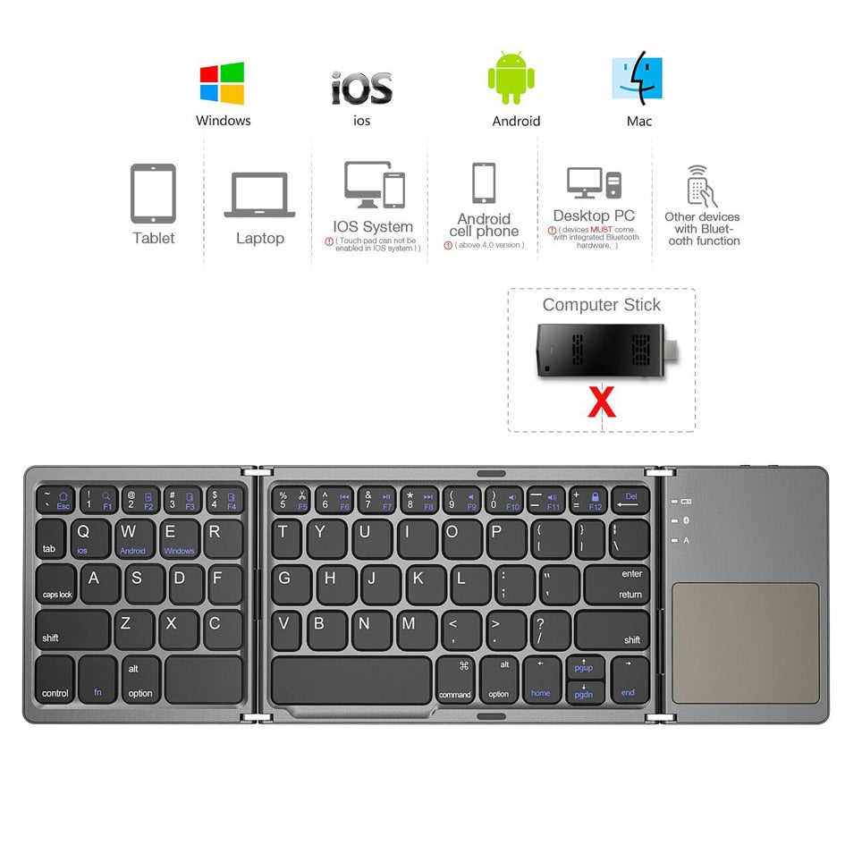 Foldable Wireless Keyboard Hustle Nest