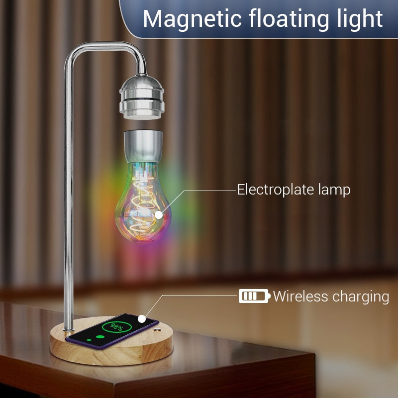 Magnetic Levitation Lamp & Wireless Charger Hustle Nest