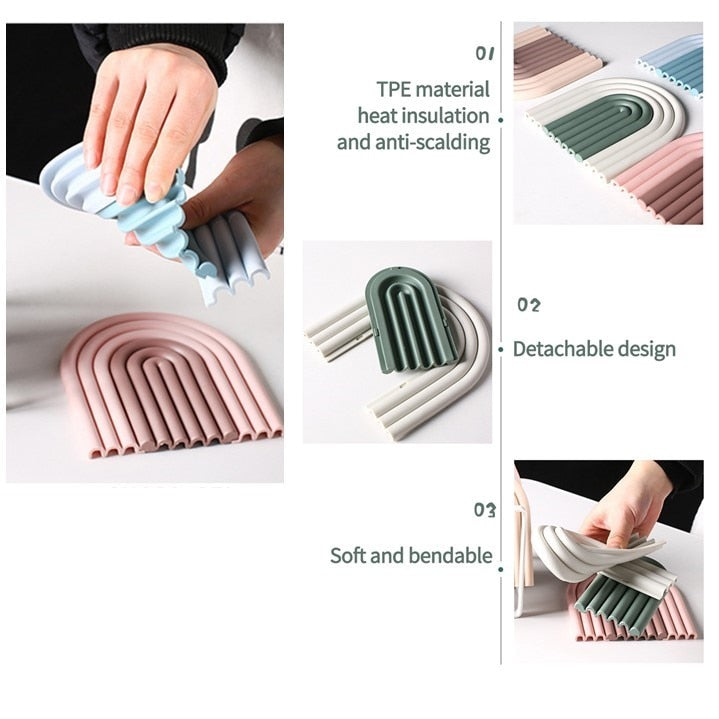 Nordic Style Rainbow Coasters (Set of 2) Hustle Nest