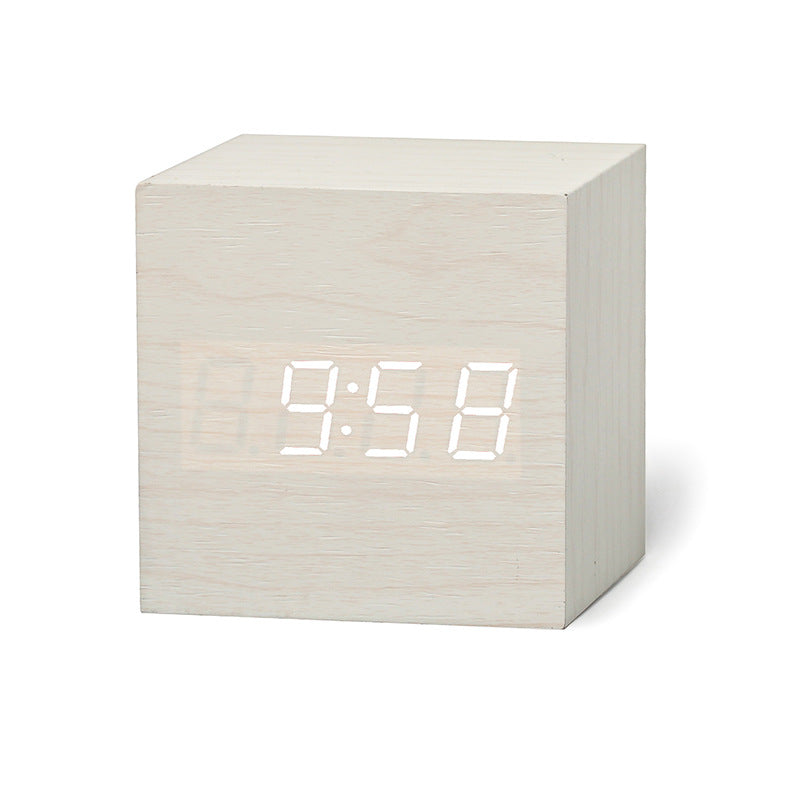 Simple Wooden Digital Clock Hustle Nest