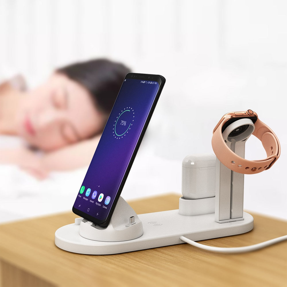 3-in-1 Charging Base for Apple Watch, AirPods & Smartphone Hustle Nest