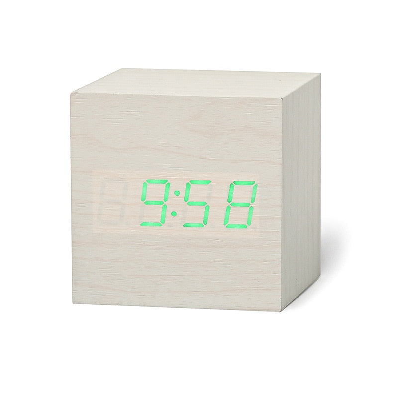Simple Wooden Digital Clock Hustle Nest