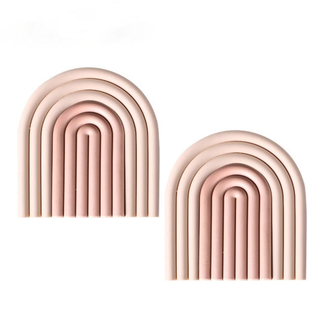 Nordic Style Rainbow Coasters (Set of 2) Hustle Nest