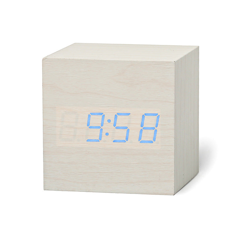 Simple Wooden Digital Clock Hustle Nest