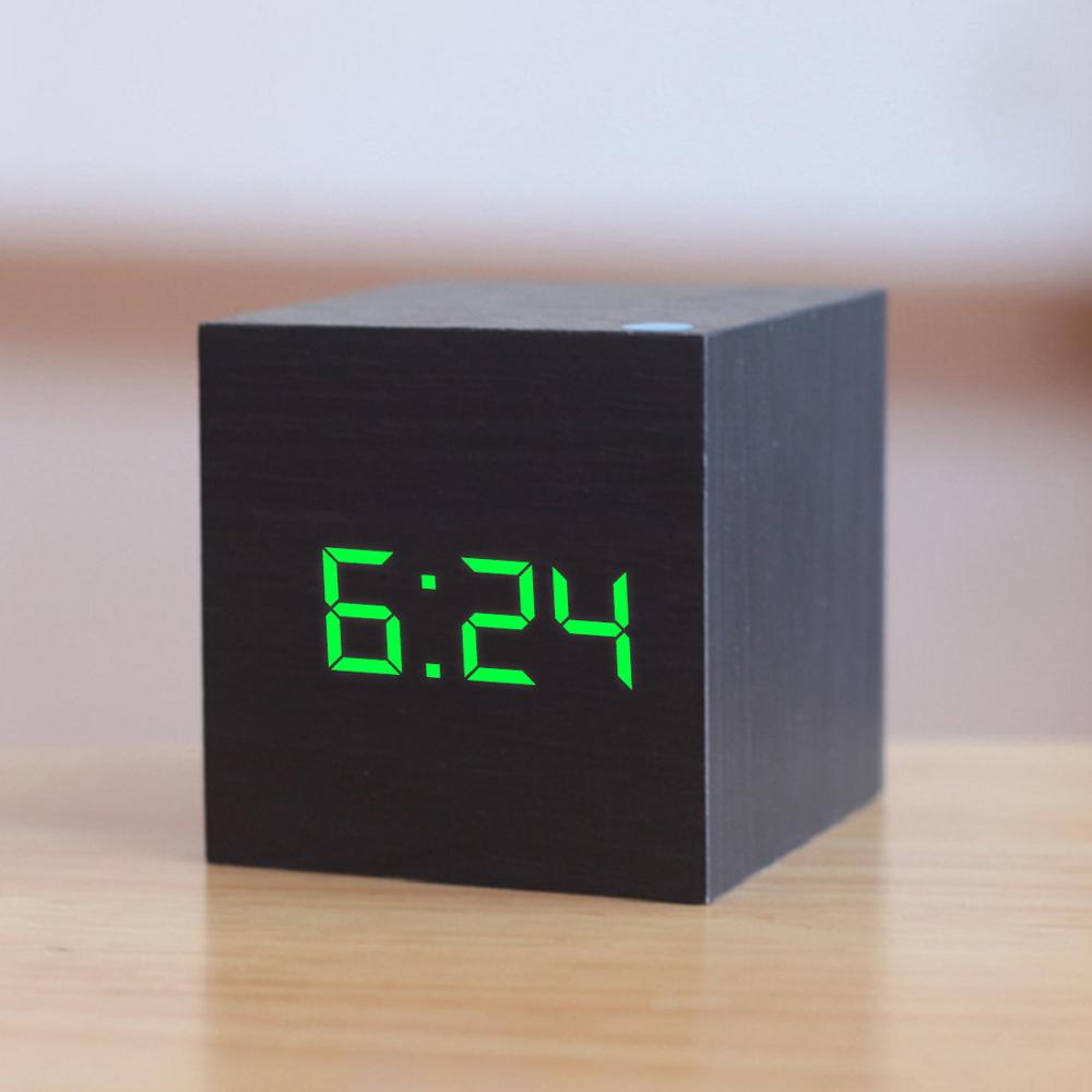 Simple Wooden Digital Clock Hustle Nest