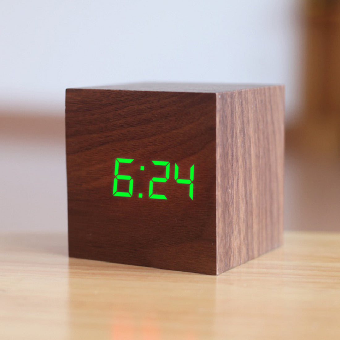 Simple Wooden Digital Clock Hustle Nest
