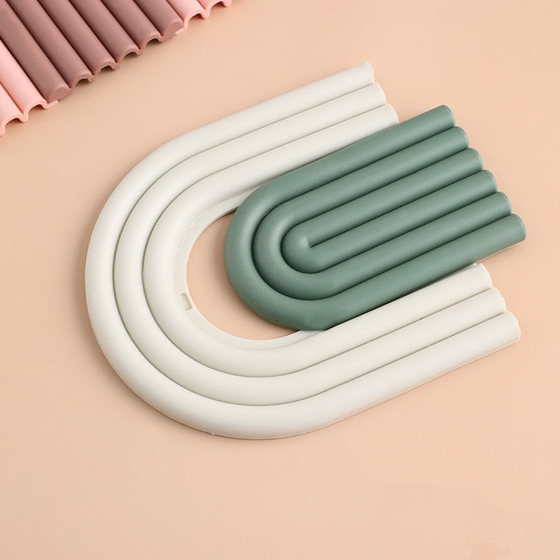 Nordic Style Rainbow Coasters (Set of 2) Hustle Nest