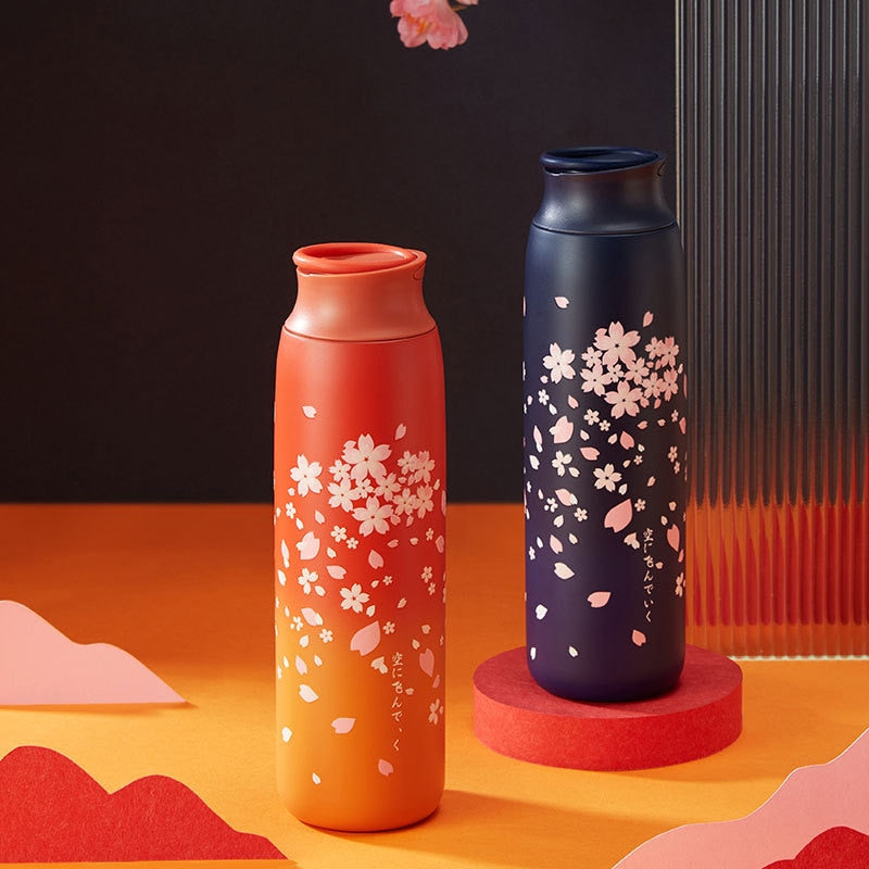 Japanese Style Sakura Thermos Bottle Hustle Nest