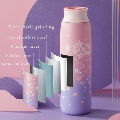 Japanese Style Sakura Thermos Bottle Hustle Nest