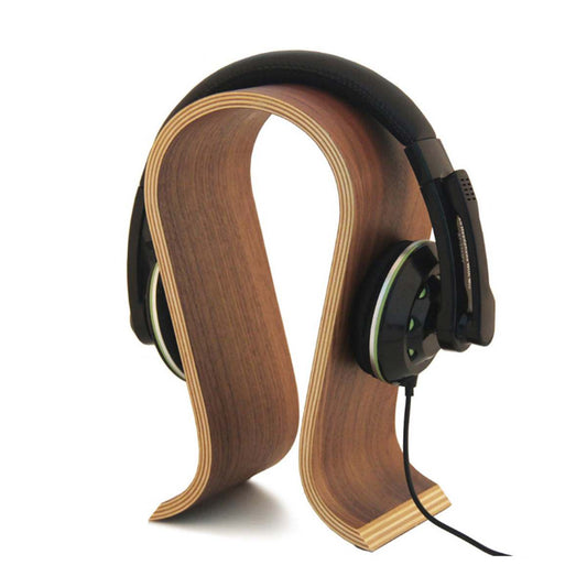 U-Shaped Wooden Headphone Stand Hustle Nest