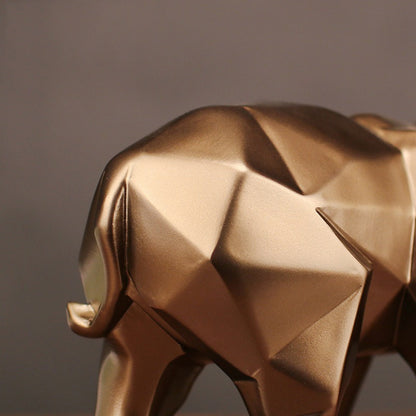 Abstract Gold Elephant Statue Hustle Nest