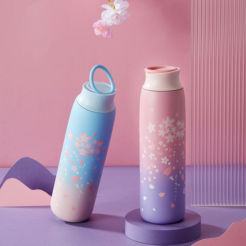 Japanese Style Sakura Thermos Bottle Hustle Nest