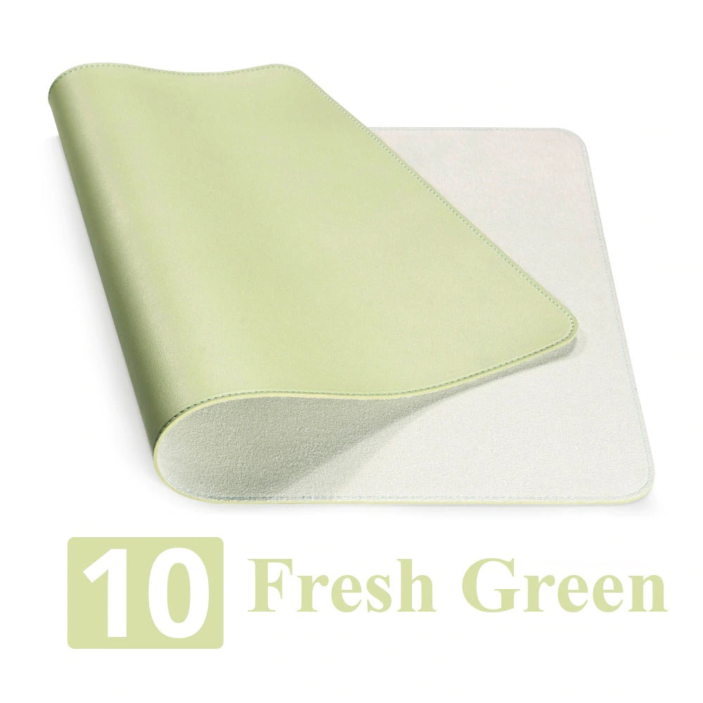 Vaja Stock Leather Desk Pad - Upgrade Your Workspace - Floater Beetle Green / Small