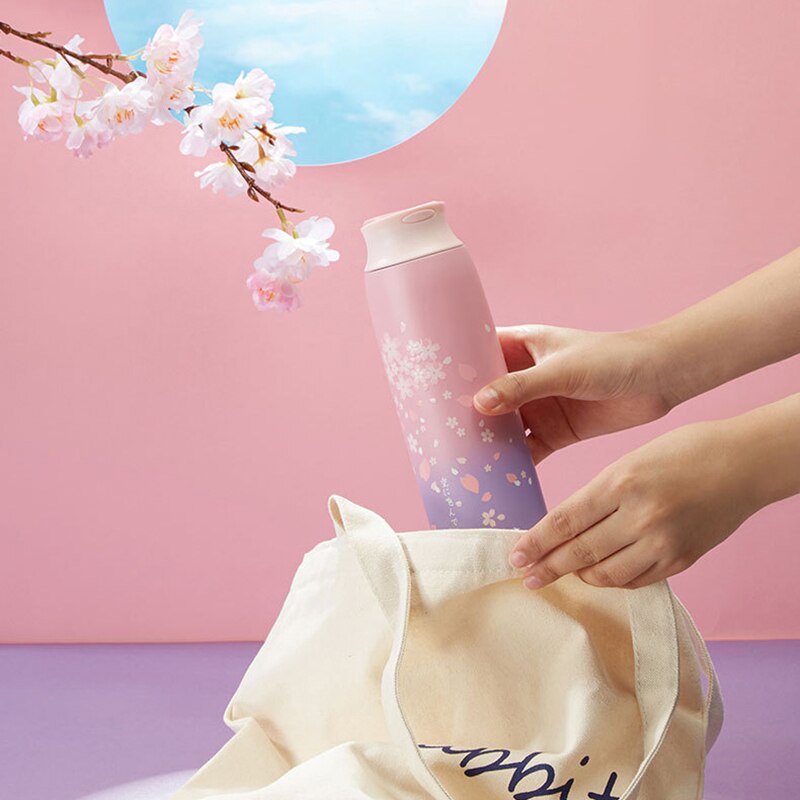 Japanese Style Sakura Thermos Bottle Hustle Nest