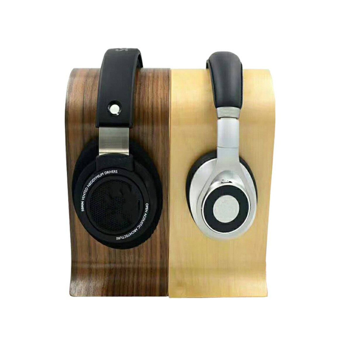 U-Shaped Wooden Headphone Stand Hustle Nest